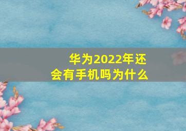 华为2022年还会有手机吗为什么