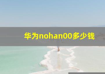 华为nohan00多少钱