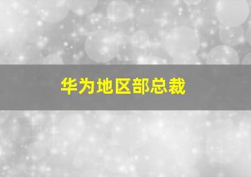 华为地区部总裁