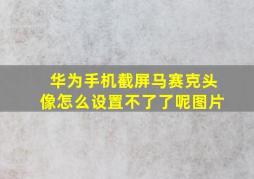 华为手机截屏马赛克头像怎么设置不了了呢图片