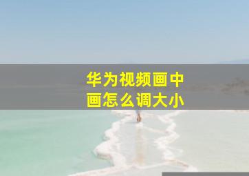 华为视频画中画怎么调大小