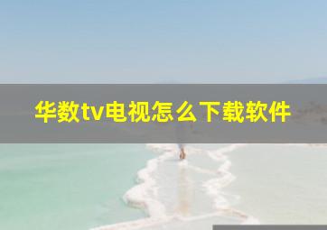 华数tv电视怎么下载软件