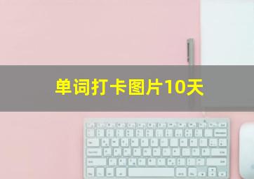 单词打卡图片10天