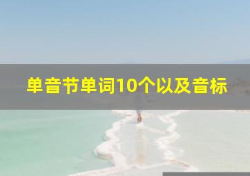 单音节单词10个以及音标