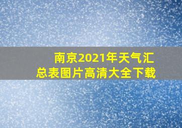 南京2021年天气汇总表图片高清大全下载