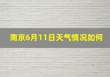 南京6月11日天气情况如何