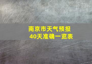 南京市天气预报40天准确一览表