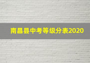 南昌县中考等级分表2020