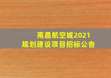 南昌航空城2021规划建设项目招标公告