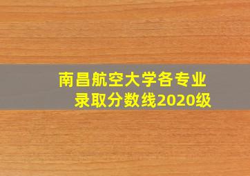 南昌航空大学各专业录取分数线2020级