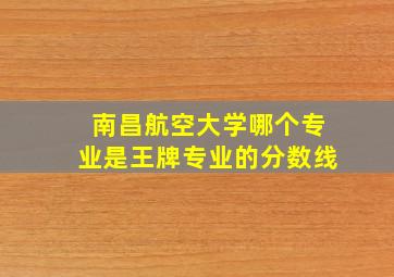 南昌航空大学哪个专业是王牌专业的分数线