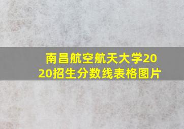 南昌航空航天大学2020招生分数线表格图片