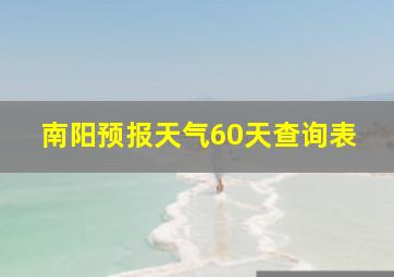 南阳预报天气60天查询表