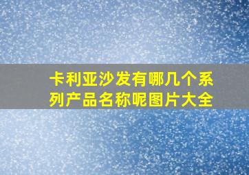 卡利亚沙发有哪几个系列产品名称呢图片大全