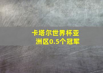 卡塔尔世界杯亚洲区0.5个冠军