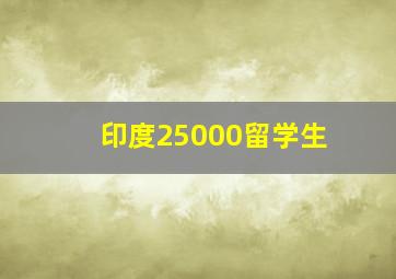 印度25000留学生