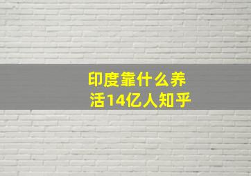 印度靠什么养活14亿人知乎