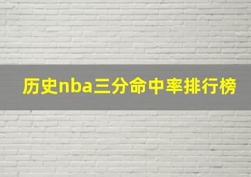 历史nba三分命中率排行榜