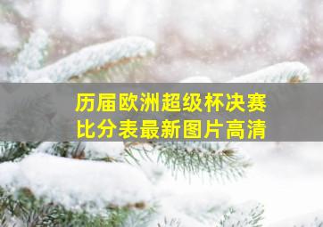 历届欧洲超级杯决赛比分表最新图片高清