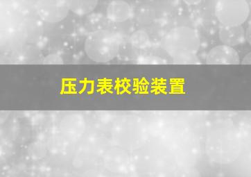 压力表校验装置