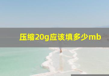 压缩20g应该填多少mb