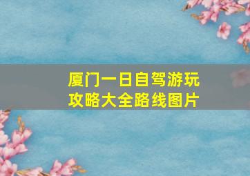 厦门一日自驾游玩攻略大全路线图片