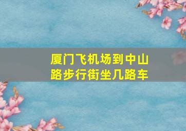 厦门飞机场到中山路步行街坐几路车