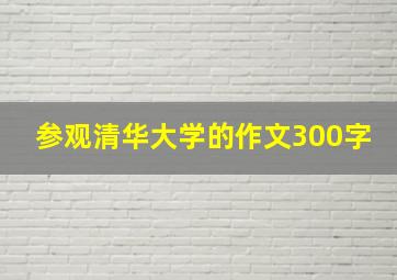 参观清华大学的作文300字