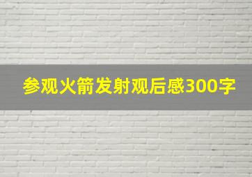 参观火箭发射观后感300字