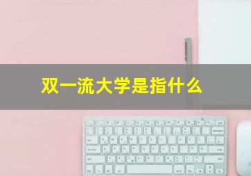 双一流大学是指什么