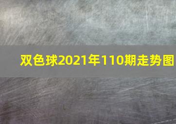 双色球2021年110期走势图