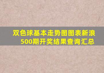 双色球基本走势图图表新浪500期开奖结果查询汇总