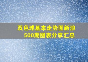 双色球基本走势图新浪500期图表分享汇总