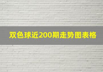 双色球近200期走势图表格