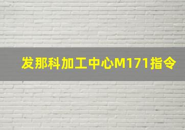 发那科加工中心M171指令