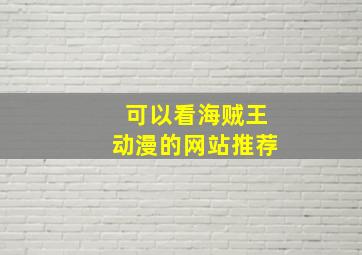 可以看海贼王动漫的网站推荐