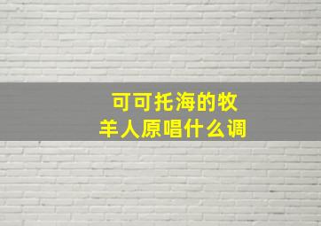 可可托海的牧羊人原唱什么调