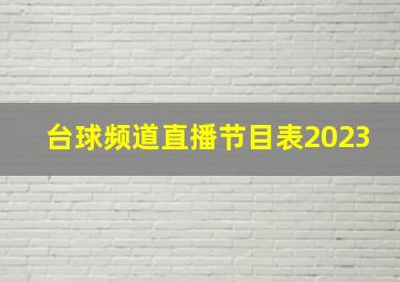 台球频道直播节目表2023