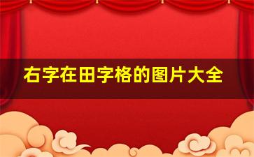 右字在田字格的图片大全