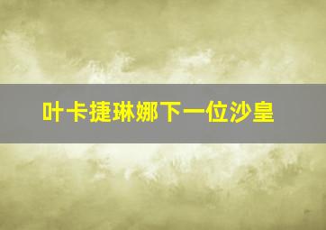 叶卡捷琳娜下一位沙皇