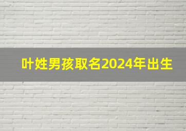 叶姓男孩取名2024年出生