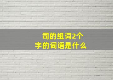 司的组词2个字的词语是什么