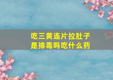 吃三黄连片拉肚子是排毒吗吃什么药