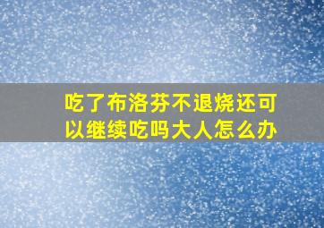 吃了布洛芬不退烧还可以继续吃吗大人怎么办