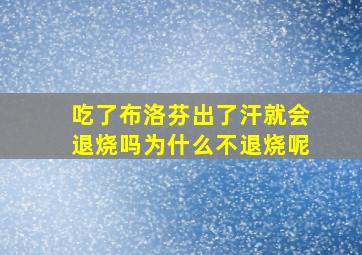 吃了布洛芬出了汗就会退烧吗为什么不退烧呢