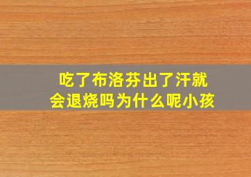 吃了布洛芬出了汗就会退烧吗为什么呢小孩