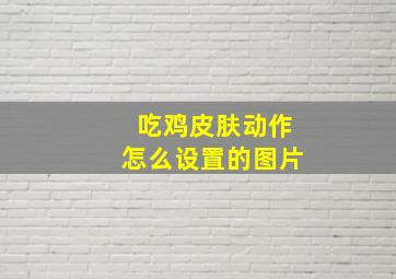 吃鸡皮肤动作怎么设置的图片