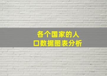 各个国家的人口数据图表分析