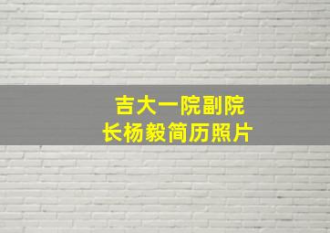 吉大一院副院长杨毅简历照片