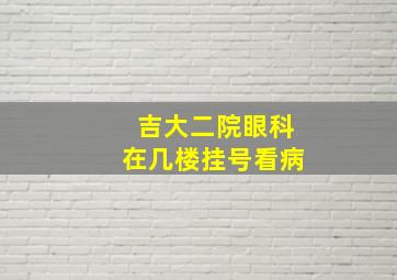 吉大二院眼科在几楼挂号看病